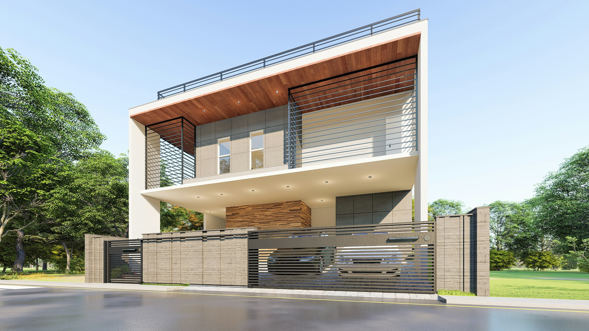 Modern residential house exterior