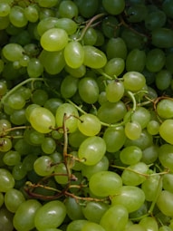 a bunch of green grapes