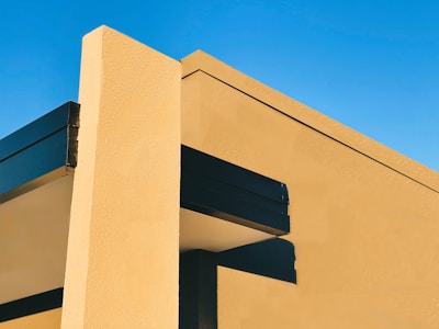 A completed commercial building showcasing clean architectural lines in an urban area.