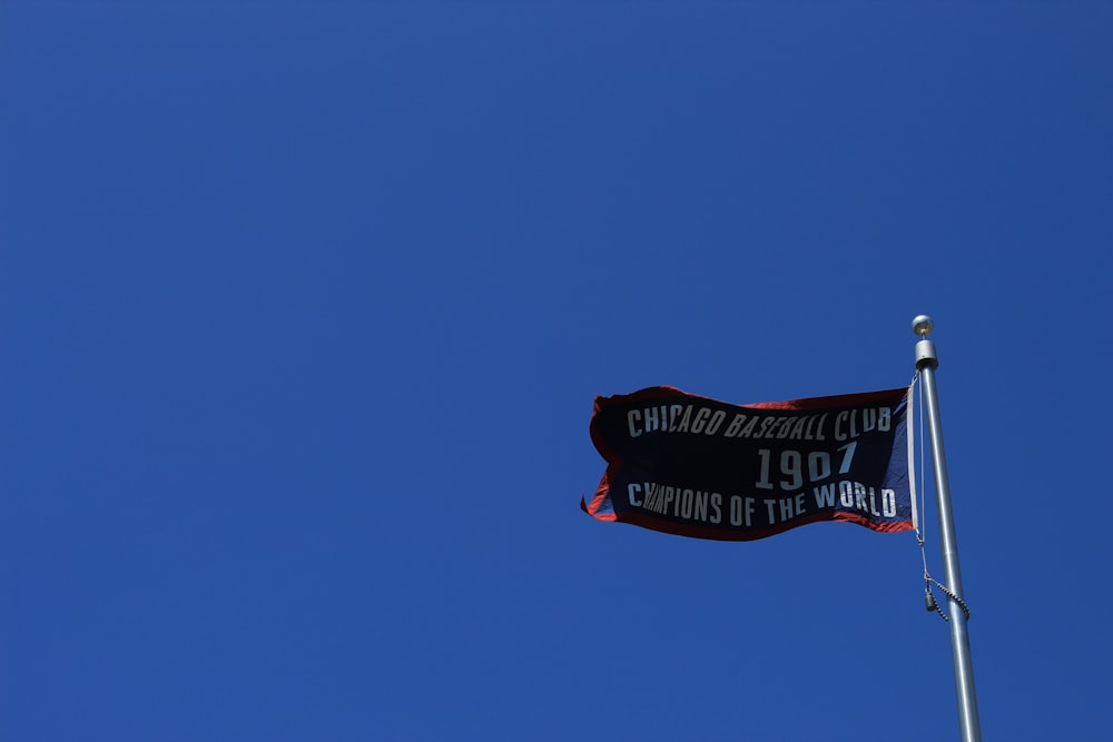 a flag on a pole