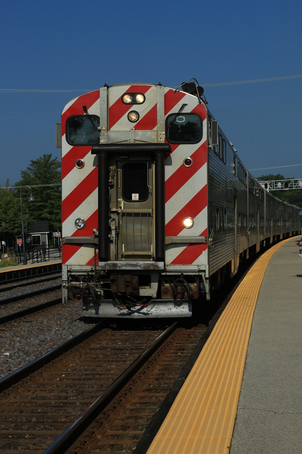 a train on the railway tracks