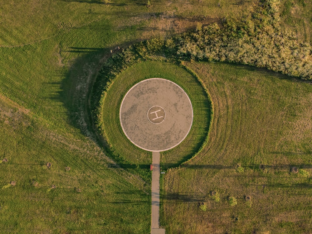 a sign in a field