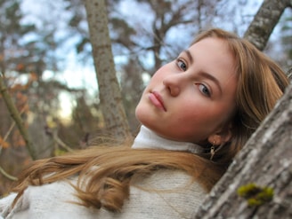 a woman with a fur coat