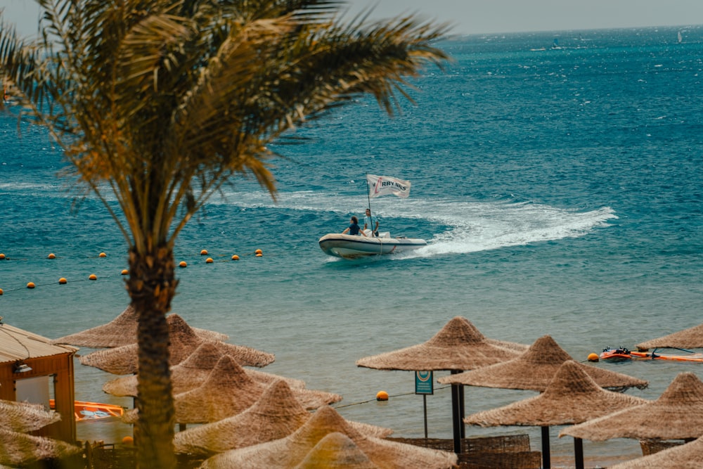 a boat in the ocean