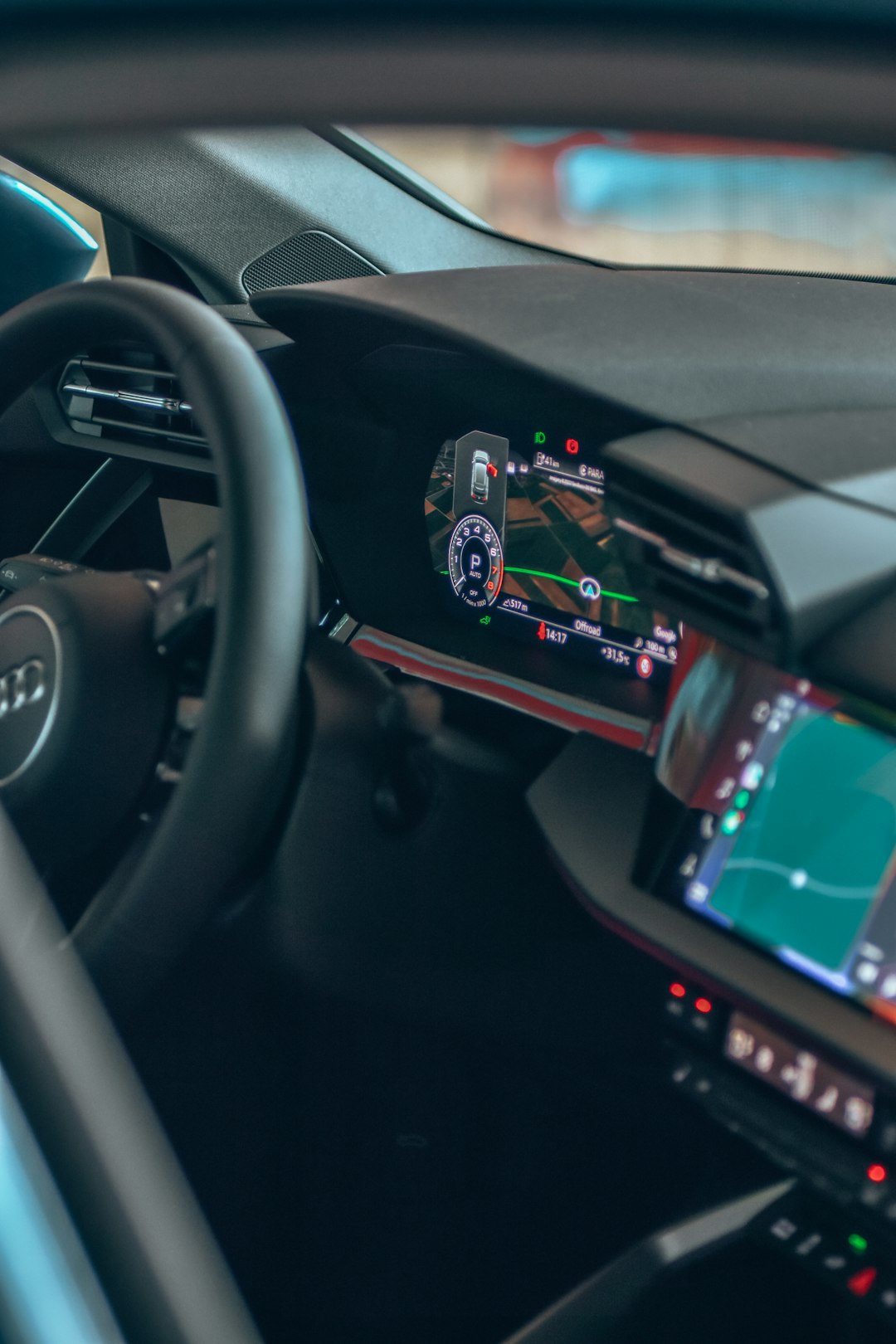 flash, multimedia, a car dashboard with a game controller