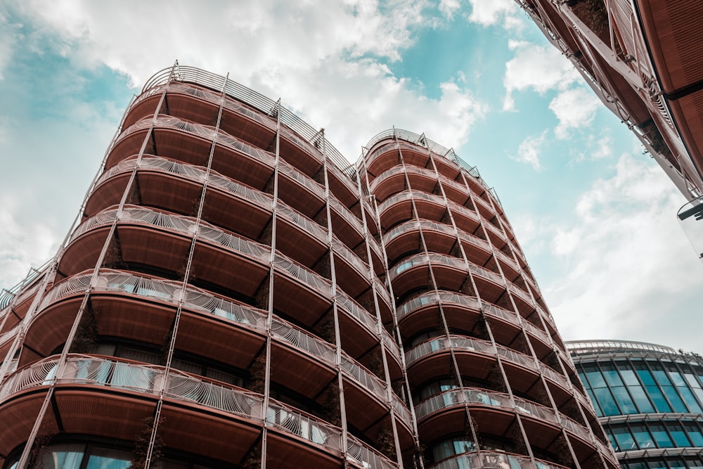 a tall building with a ladder