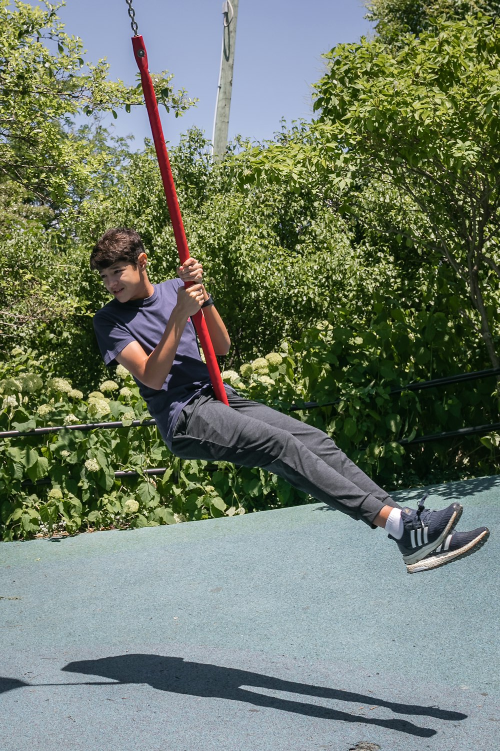 a man on a swing