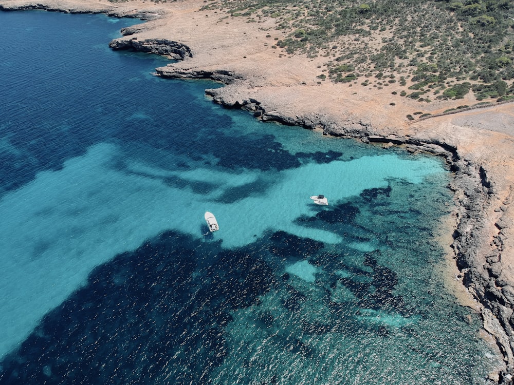 a beach with a body of water