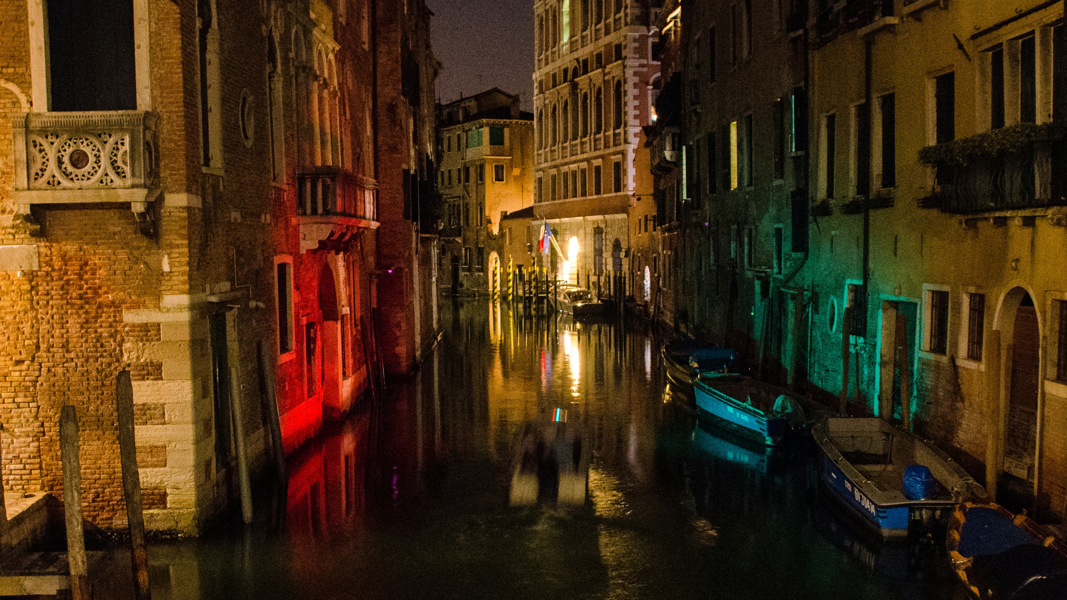 a canal with boats in it