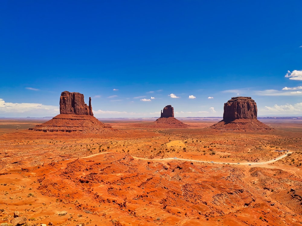 a desert landscape with large rocks