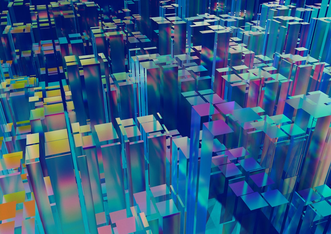 a group of colorful objects, Abstract 3D rendering