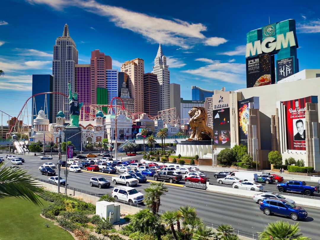a city with tall buildings,
