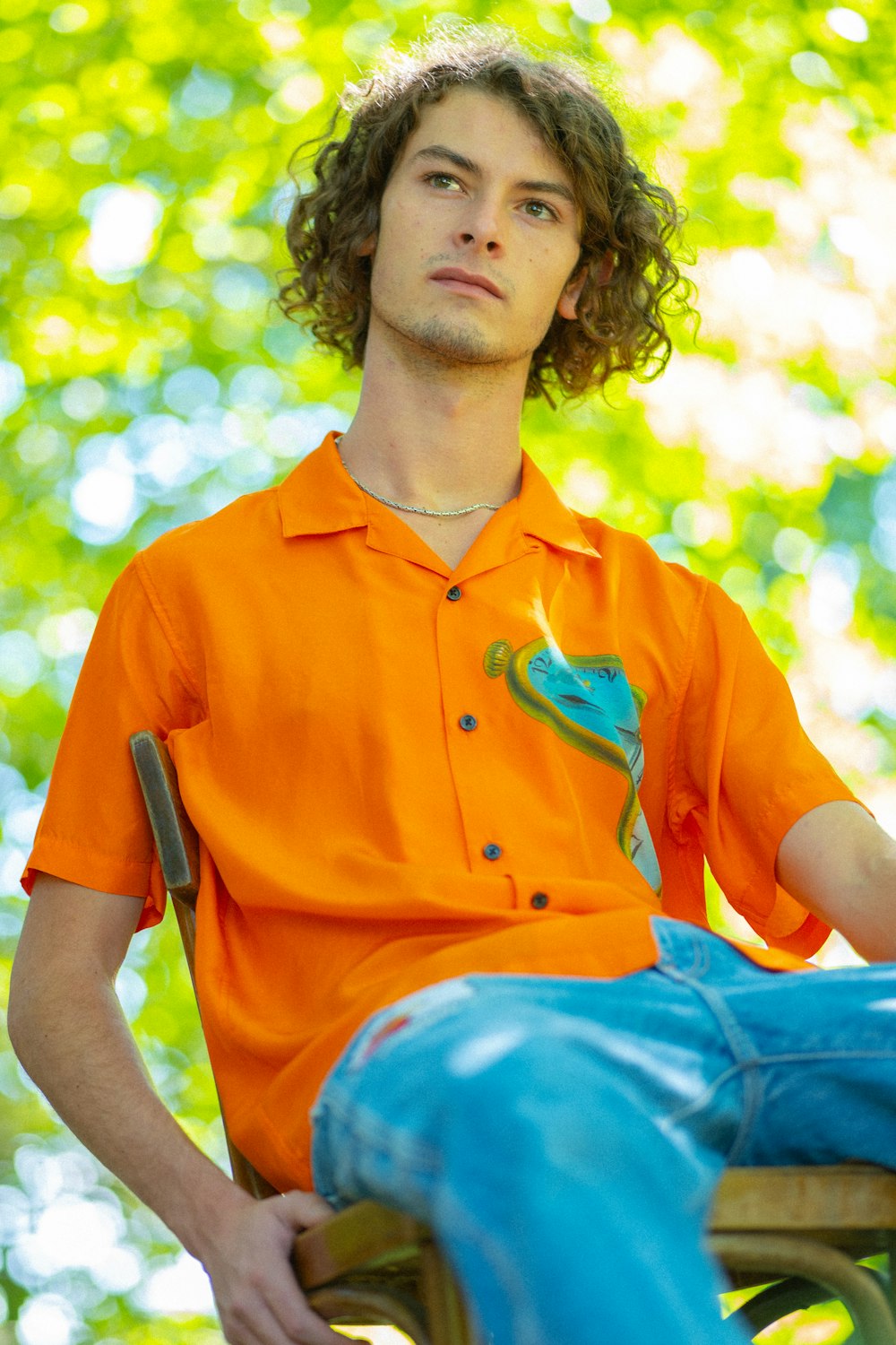 a person sitting on a bench