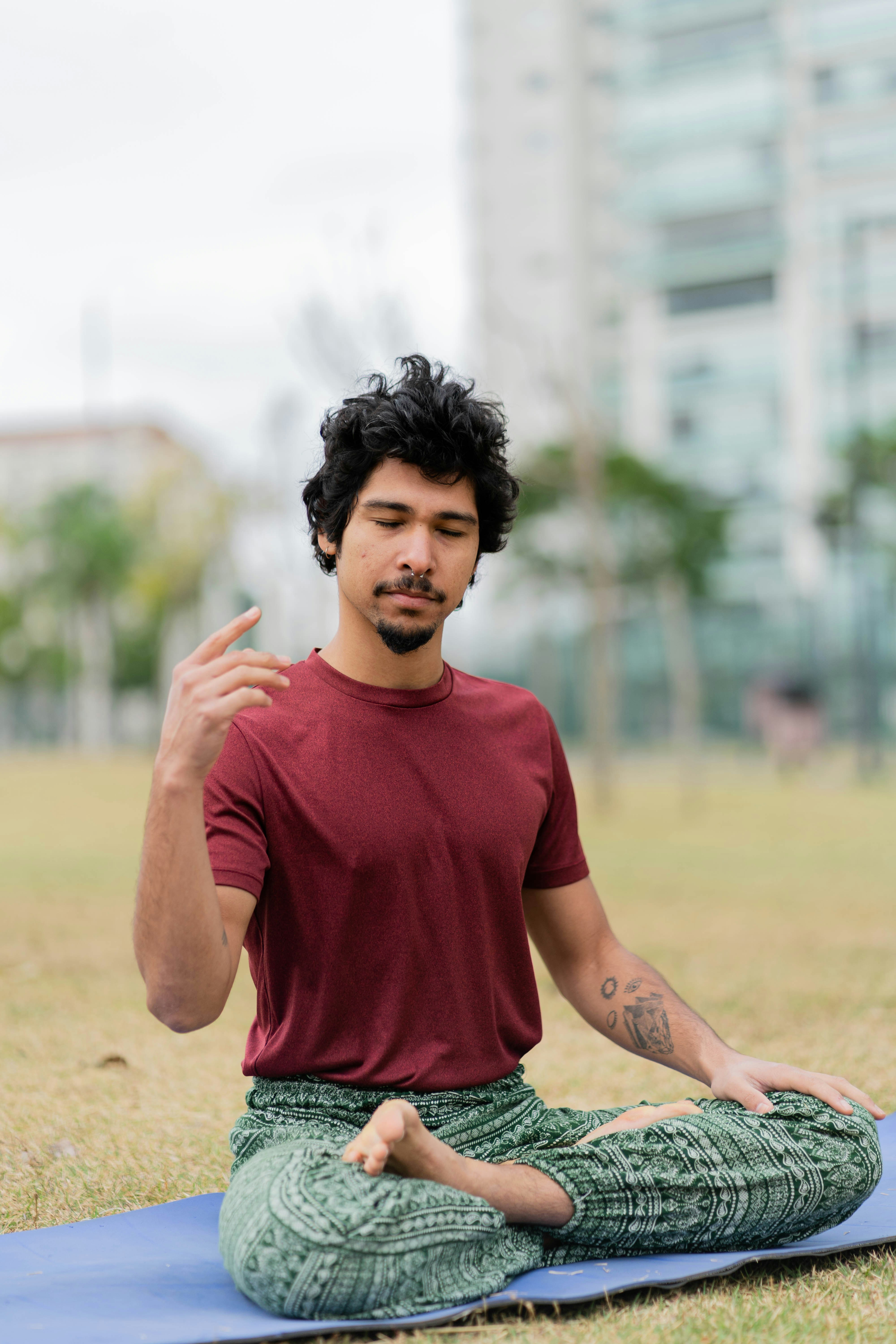 a person sitting on the ground