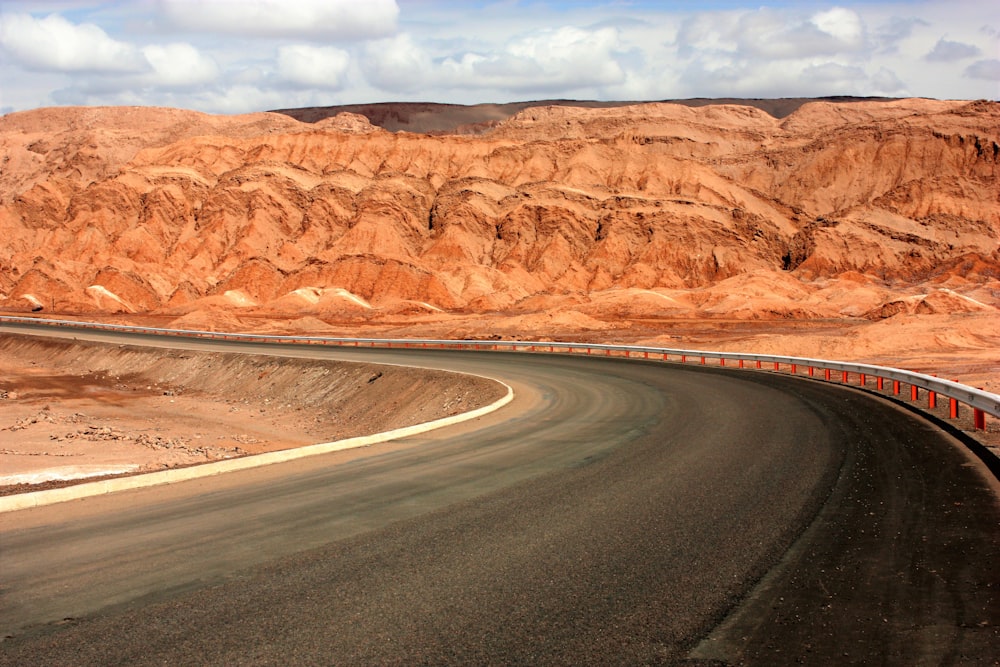 a road going through a desert