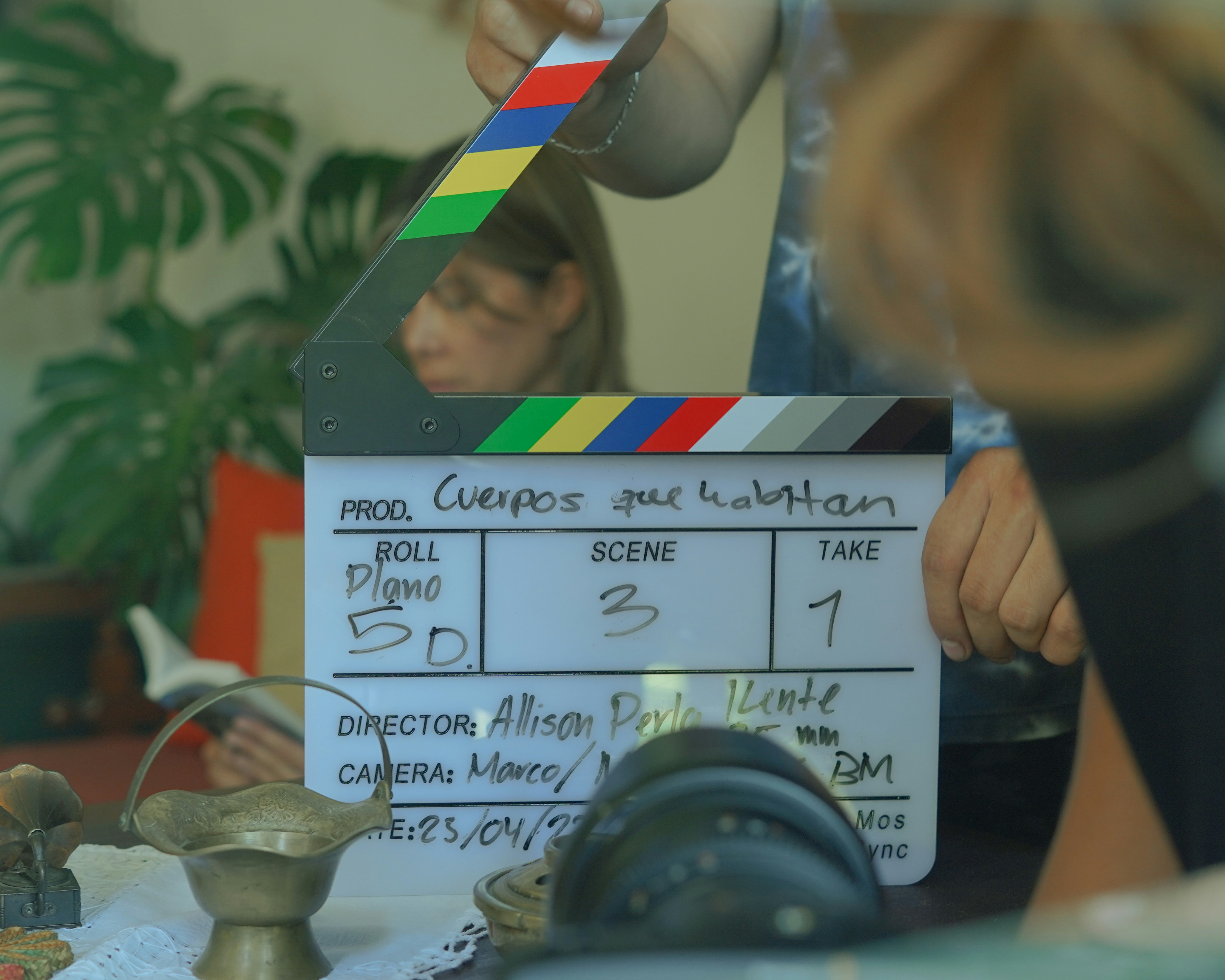 a person holding a card