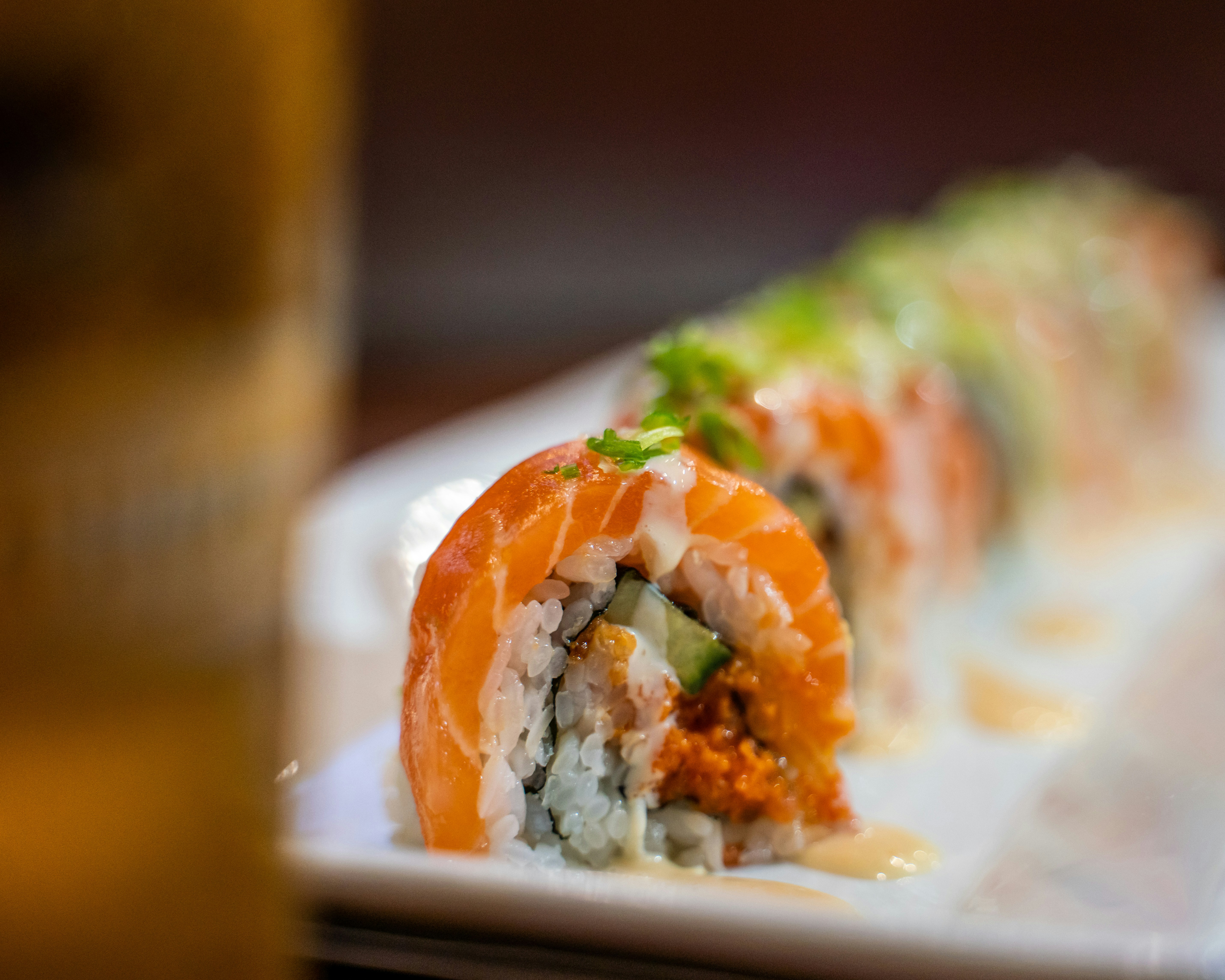 a plate of sushi