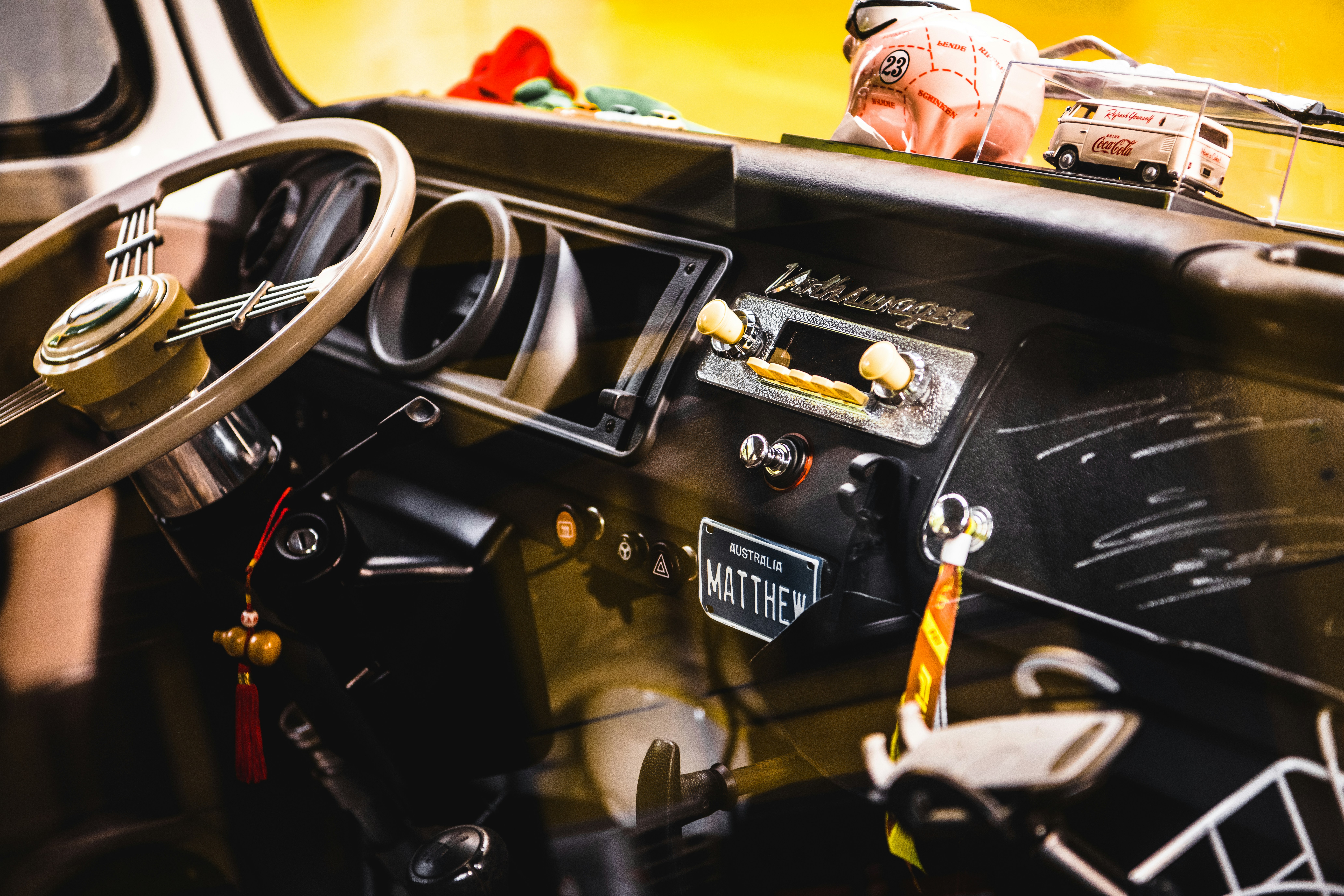 l’intérieur d’une voiture