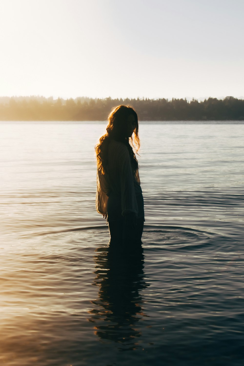 a person standing in water