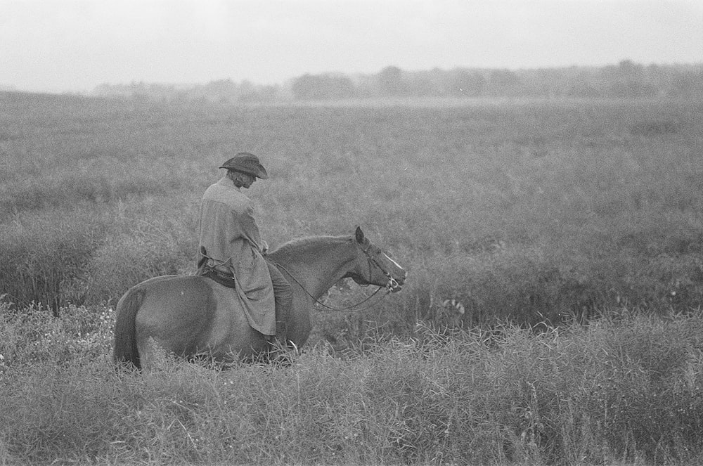 a person riding a horse