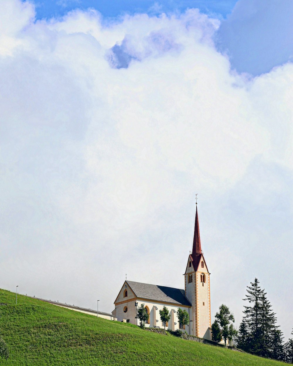 a church on a hill