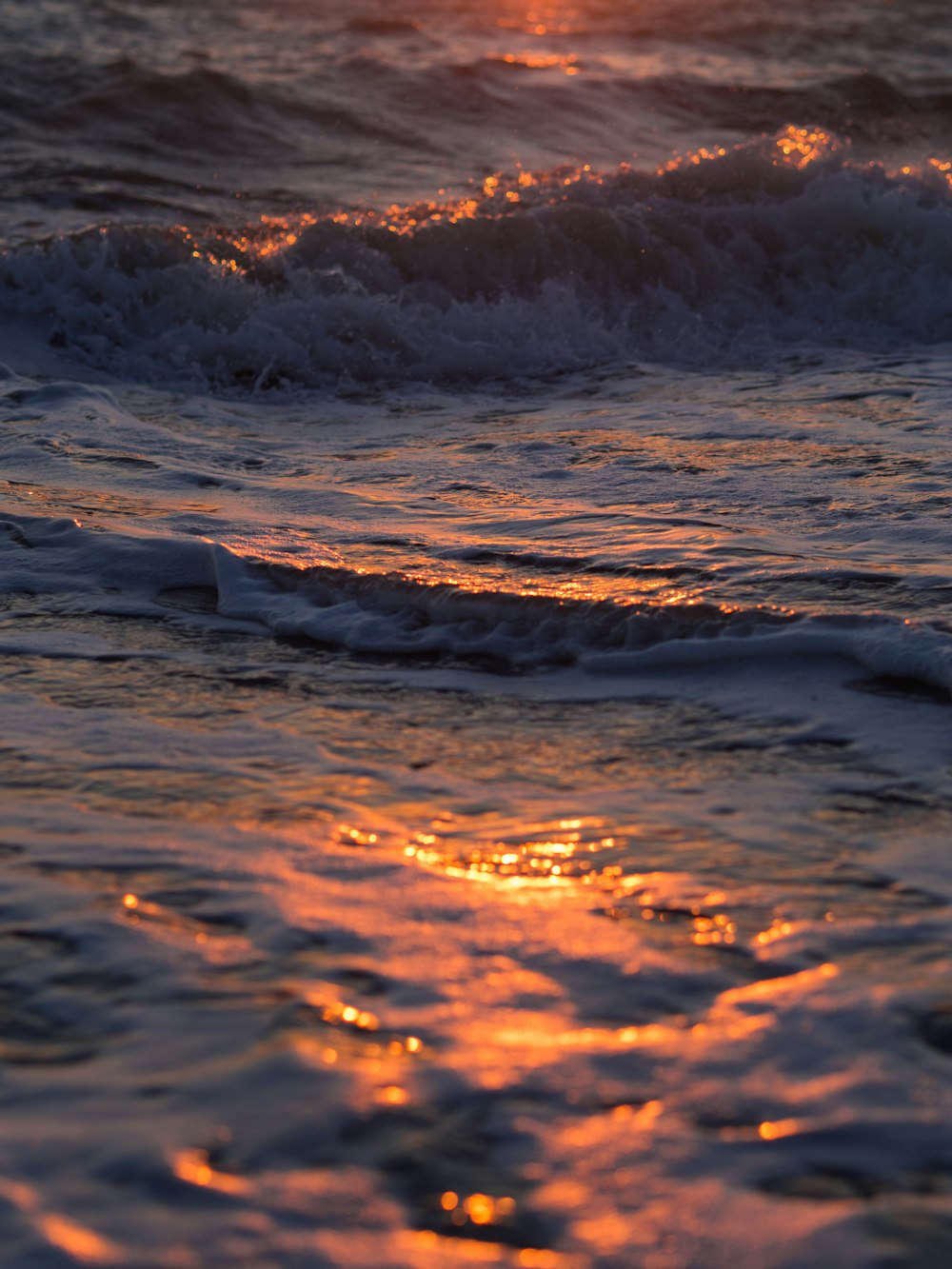 a sunset over the ocean