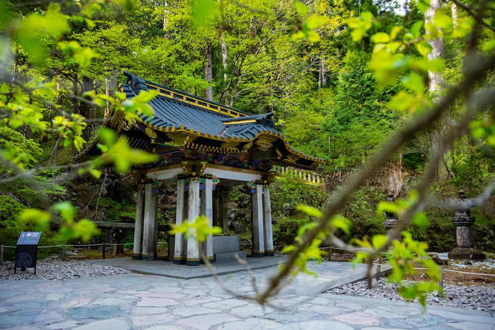 a japanese style building with a large roof