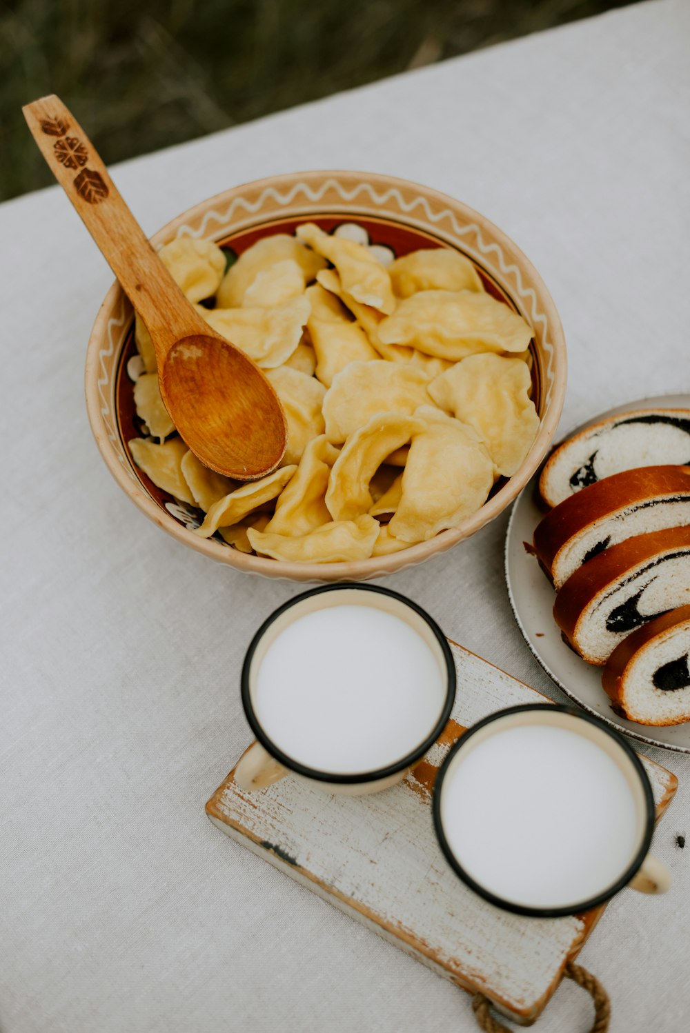 a bowl of food