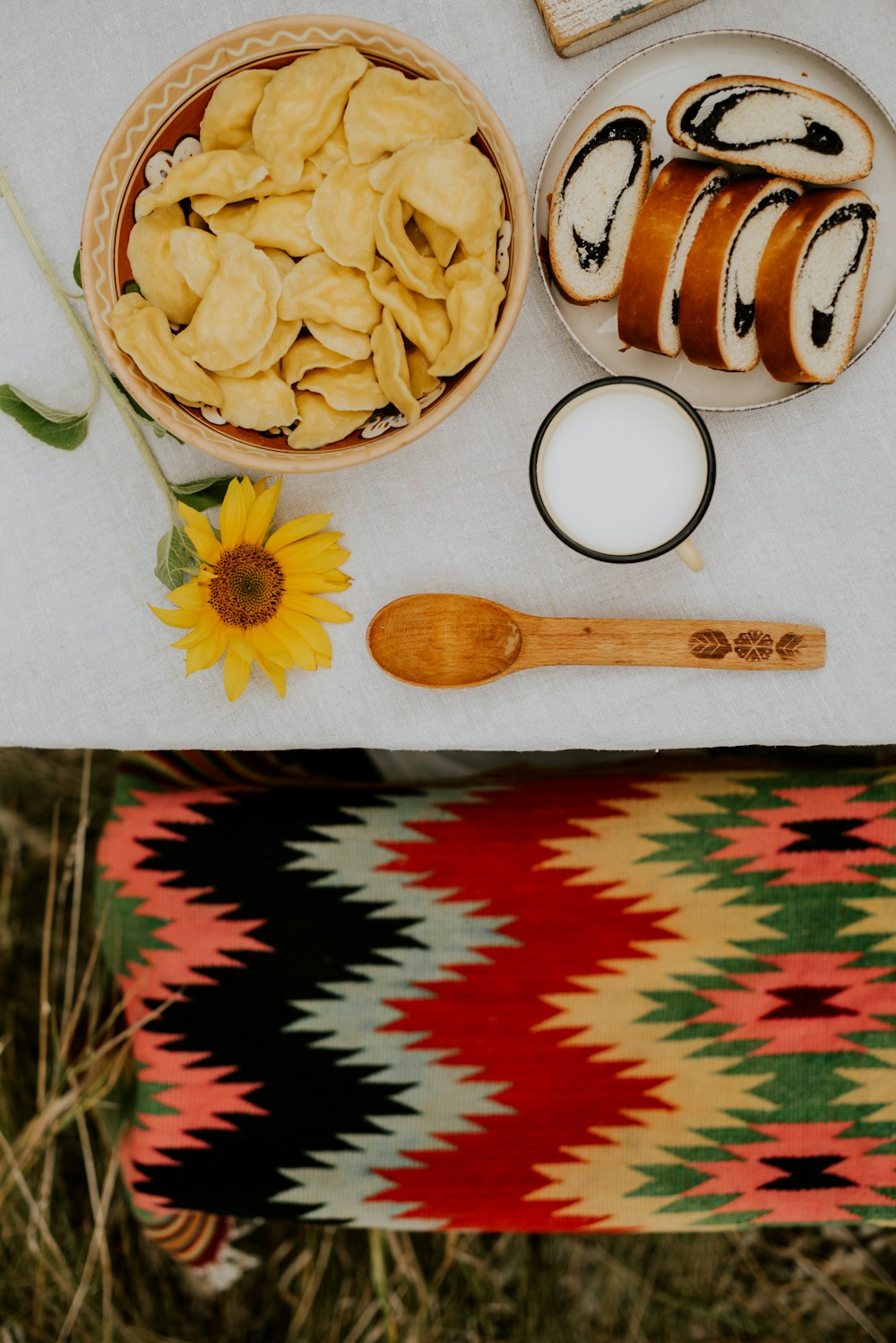 a bowl of food and a spoon