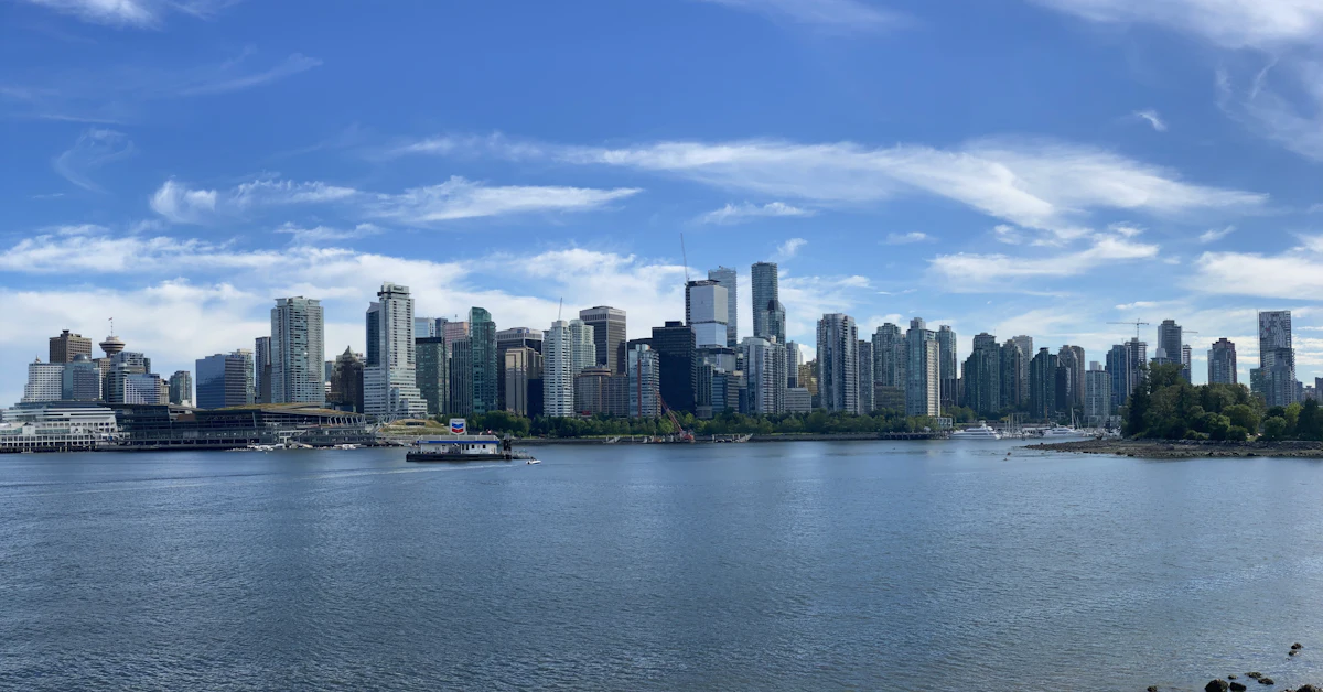 Downtown Vancouver skyline seen from Stanley Park