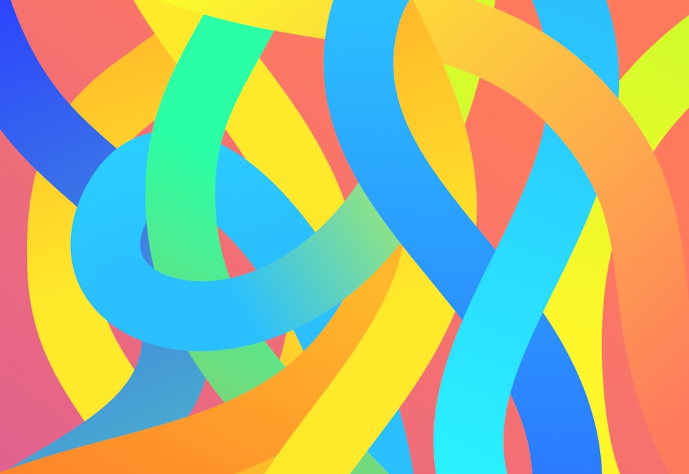 un motif en spirale coloré