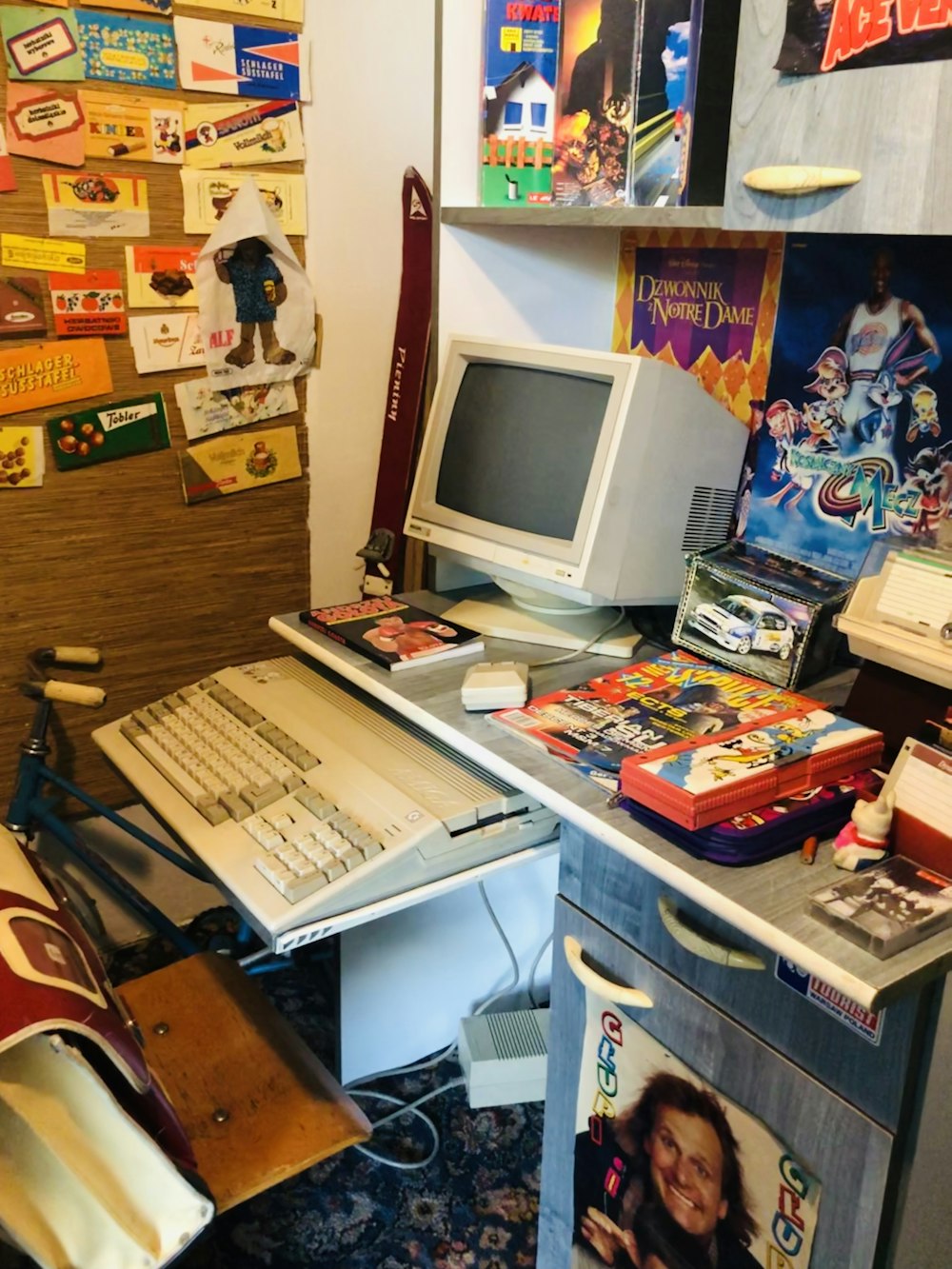 a computer on a desk