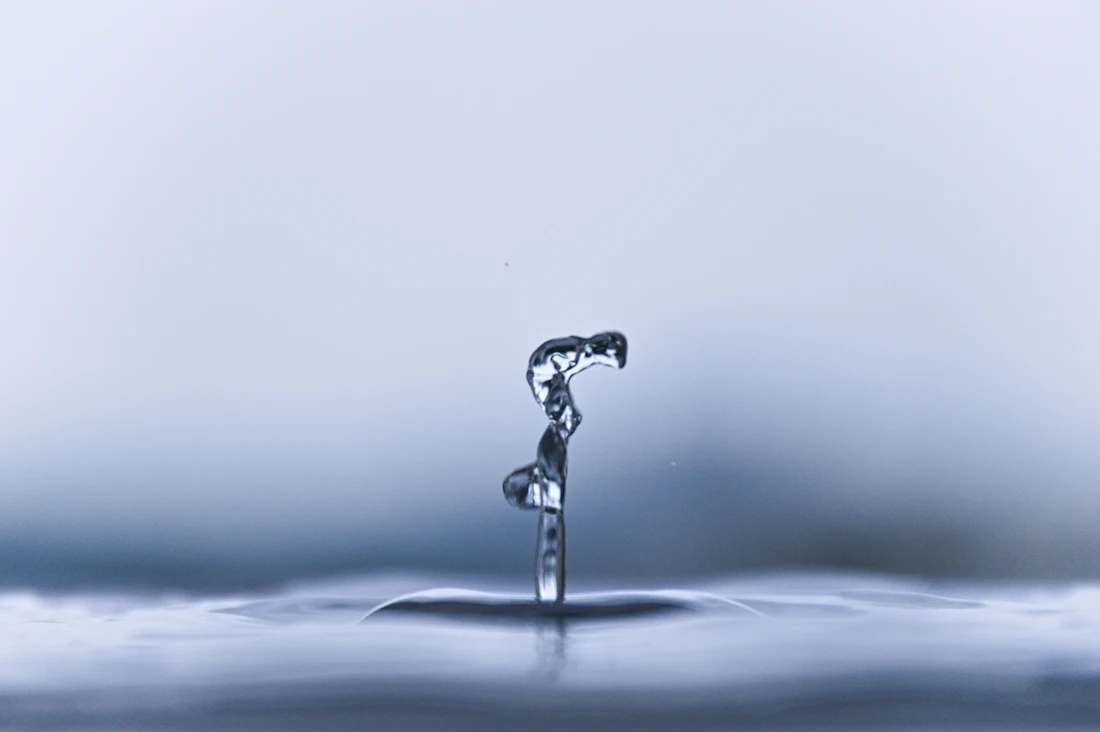 A pure water droplet