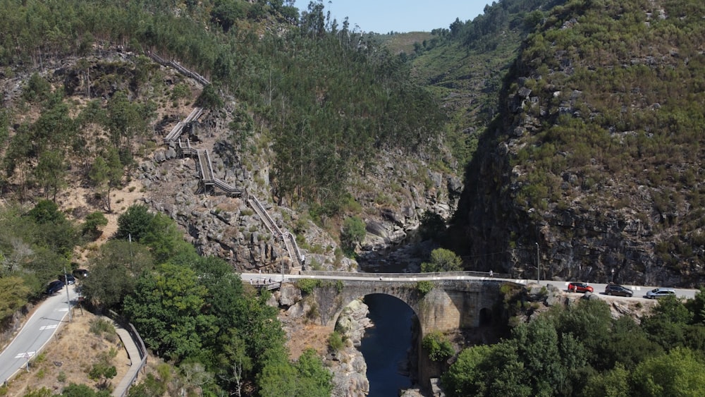 a bridge over a river