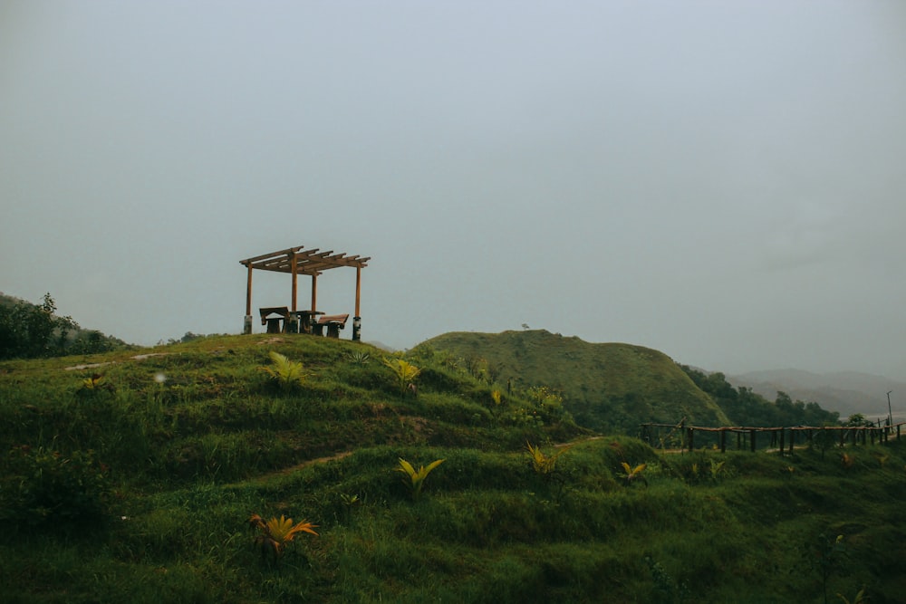 a structure on a hill