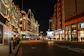 a city street at night