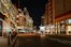 a city street at night