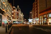 a city street at night