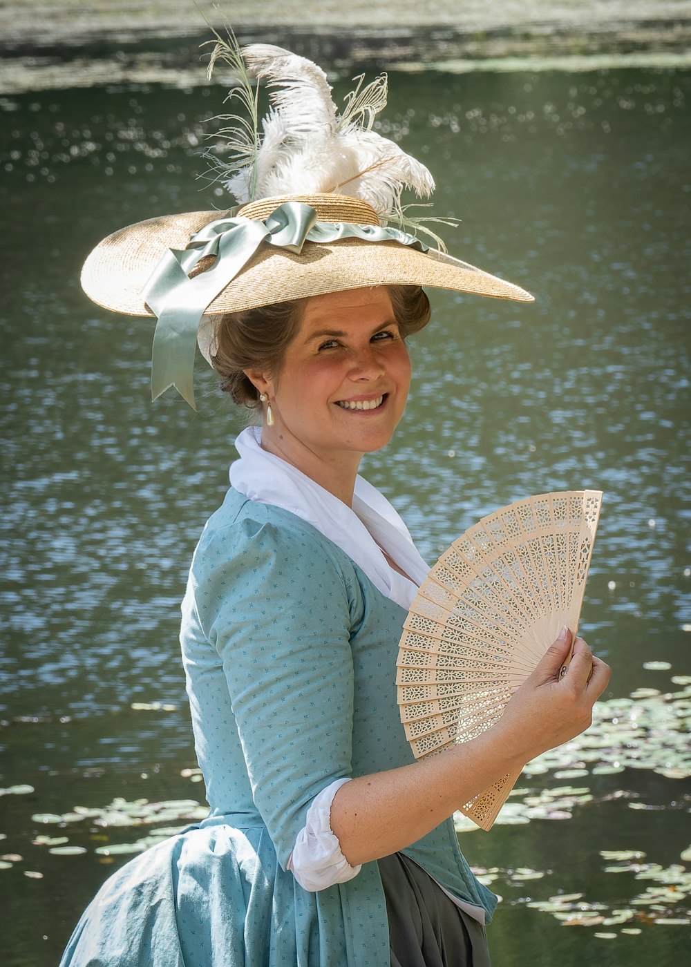 a person holding a fish