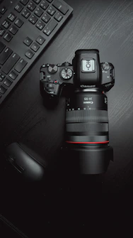 a black game controller