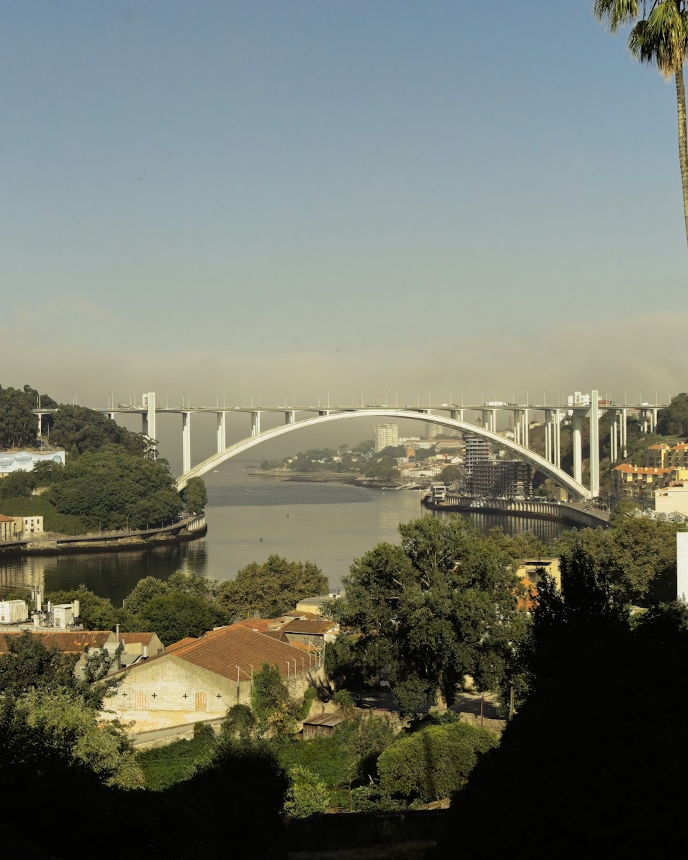 a bridge over a river