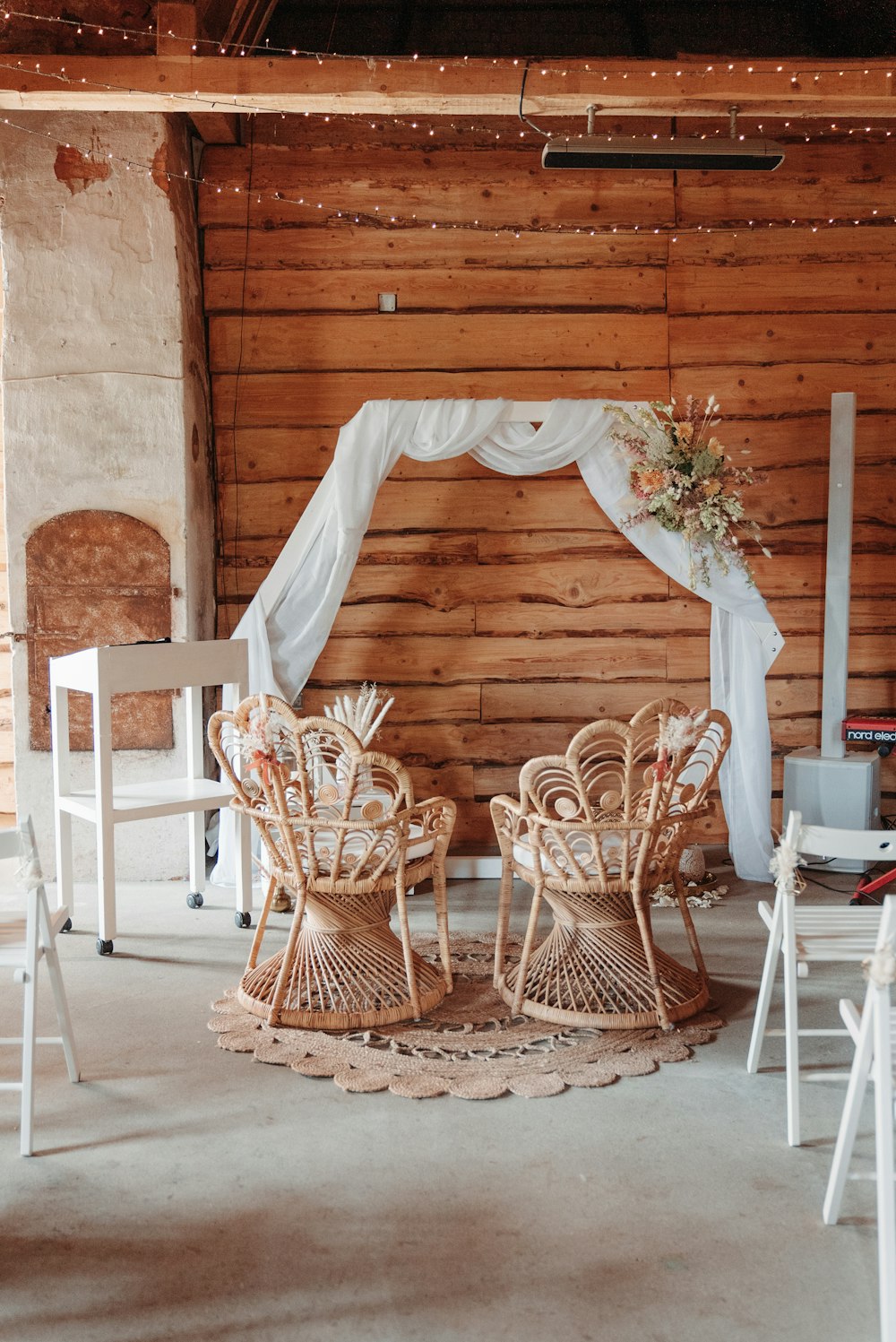 a set of chairs and a table