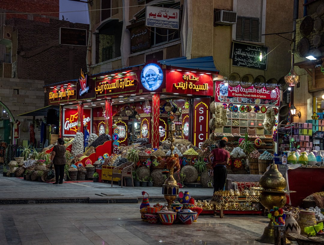 A shop storefront on a street in Egypt
