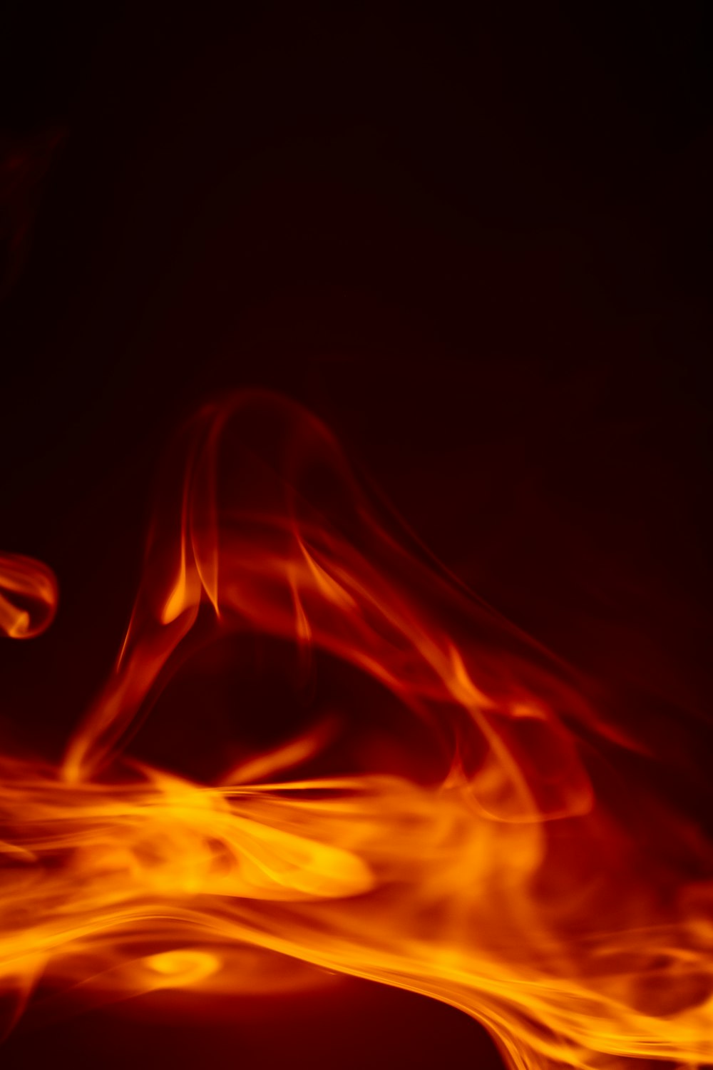 a close-up of a fire