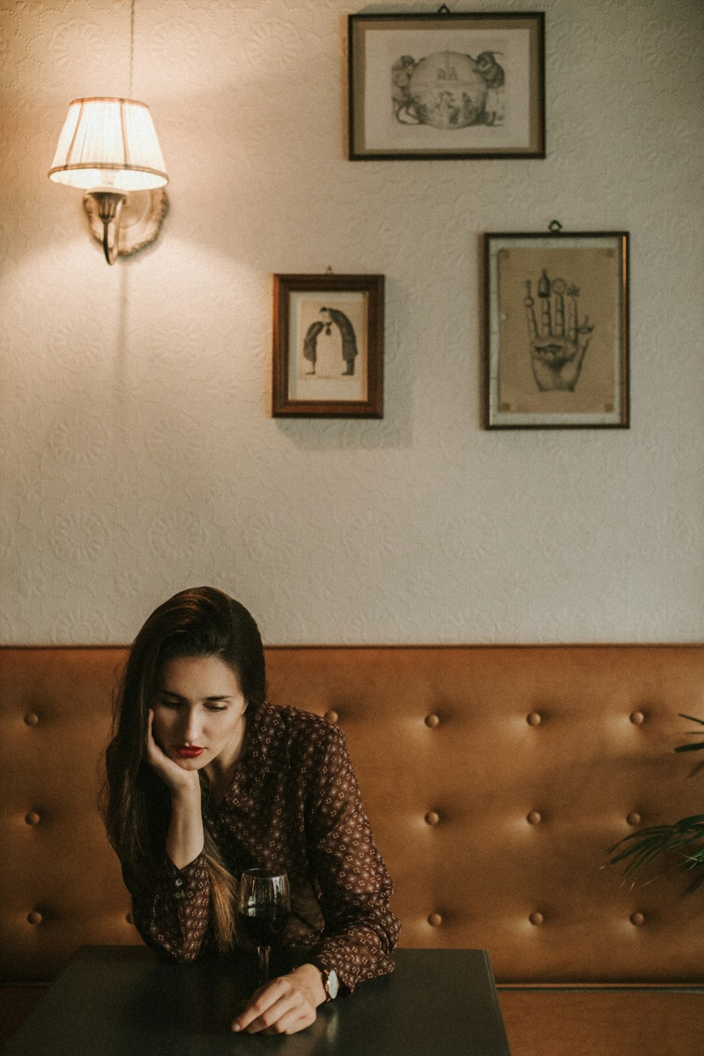 a person sitting at a table