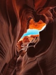 a canyon with a blue sky
