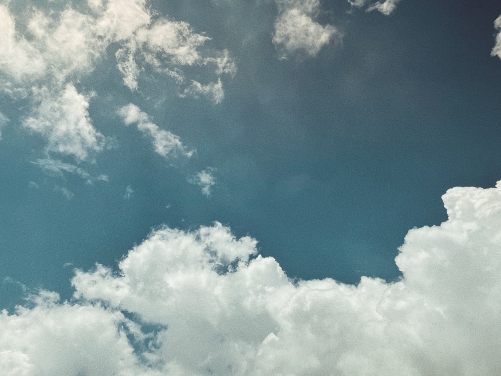 a blue sky with white clouds