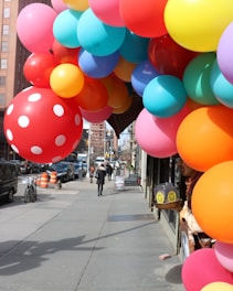 a group of balloons