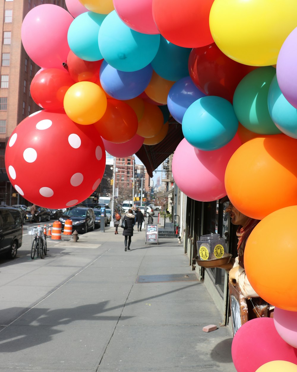 a group of balloons