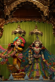 a couple of people in traditional dress